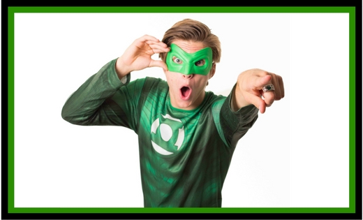 Green Lantern Ryder Birthday Party Entertainer in Brisbane and Gold Coast Children Justice League