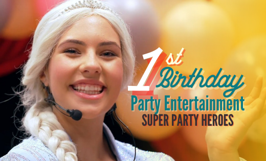 1 first birthday party entertainment brisbane gold coast super party heroes super steph