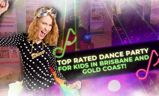 Dance Party Kids Entertainment For Hire Brisbane Gold Coast Super Party Heroes Super Steph
