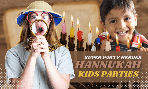 Hannukah Kids Party Entertainment for Hire Brisbane Gold Coast Super Party Heroes Kids Entertainment